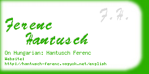 ferenc hantusch business card